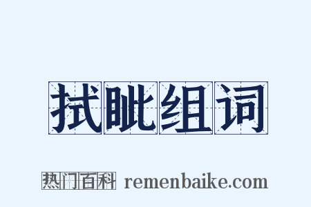 拭眦组词是什么意思的图片